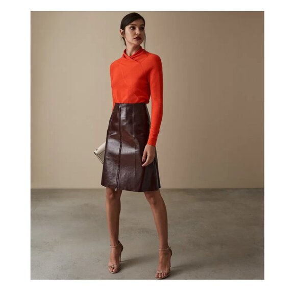 Reiss Torah Wool Blend Twist Neck Sweater - Picture 2 of 13